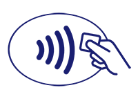 Contactless symbol.