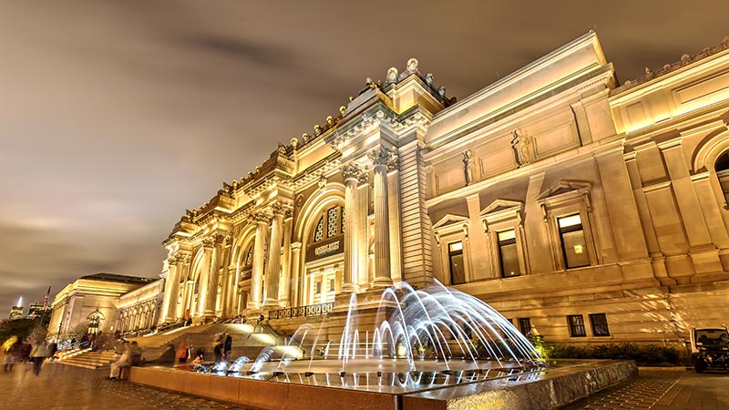 The Metropolitan Museum of Art in New York at Night